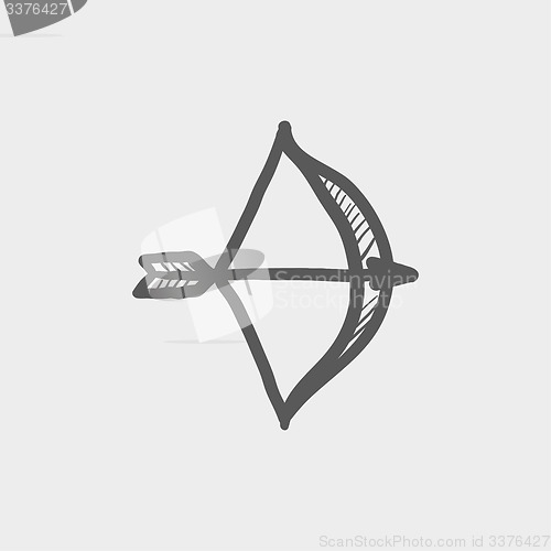 Image of Bow and arrow sketch icon