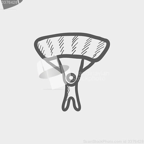 Image of Skydiving sketch icon