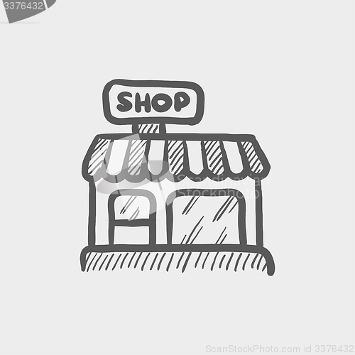 Image of Business shop sketch icon