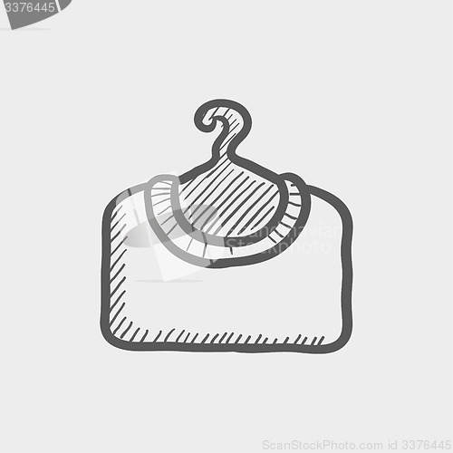 Image of Shirt on hanger sketch icon