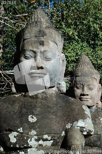 Image of Asura statue at south gate, Siem Reap, Cambodia