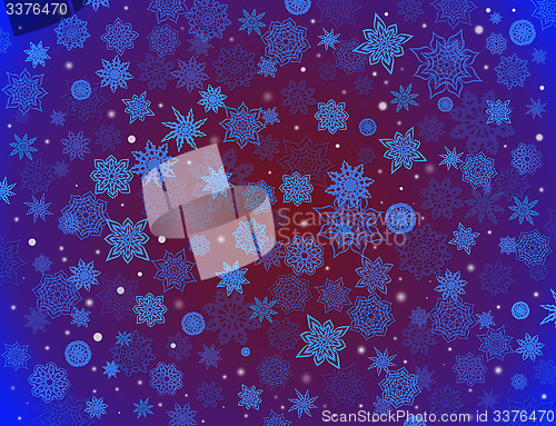 Image of fabulous snowflakes on the blue