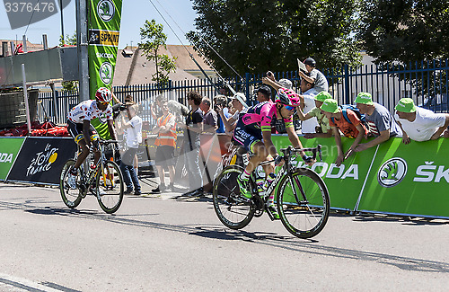 Image of Two Cyclists of the Breakaway - Tour de France 2015