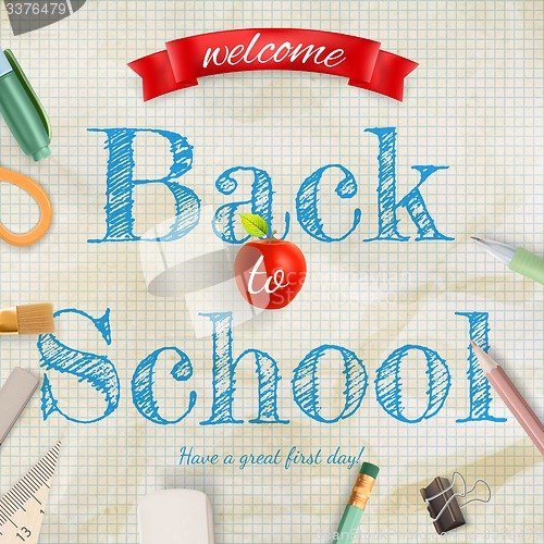 Image of Back to school background. EPS 1