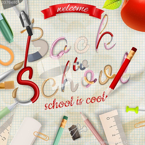 Image of Back to school background. EPS 1