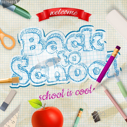 Image of Back to school background. EPS 1