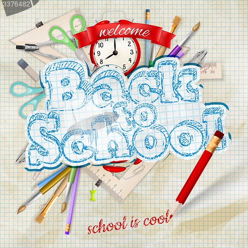 Image of Back to school background. EPS 1