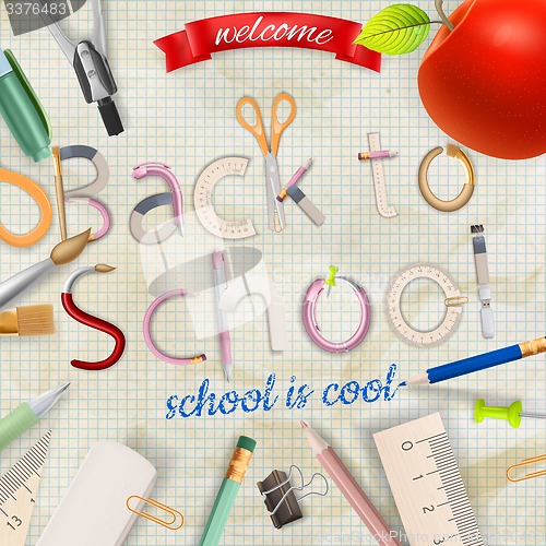 Image of Back to school background. EPS 1