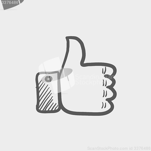 Image of Thumbs up sketch icon