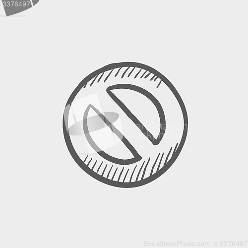Image of Not allowed sign sketch icon