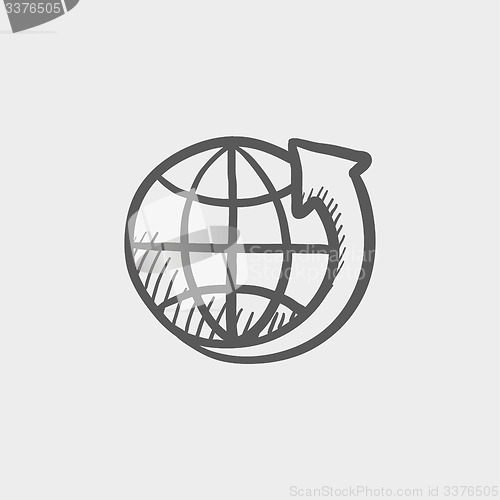 Image of Earth design sketch icon