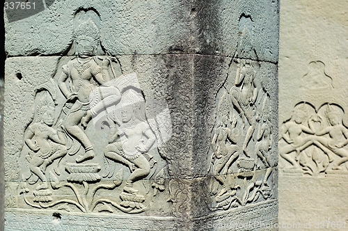 Image of Apsara dancers at Bayon Temple, Cambodia