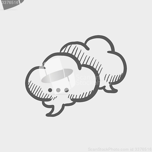 Image of Speech cloud sketch icon
