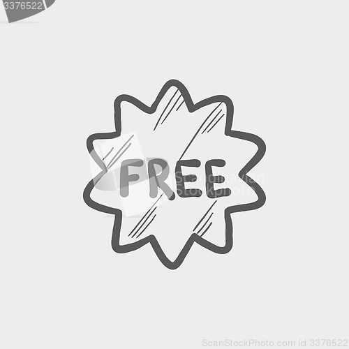 Image of Free tag sketch icon