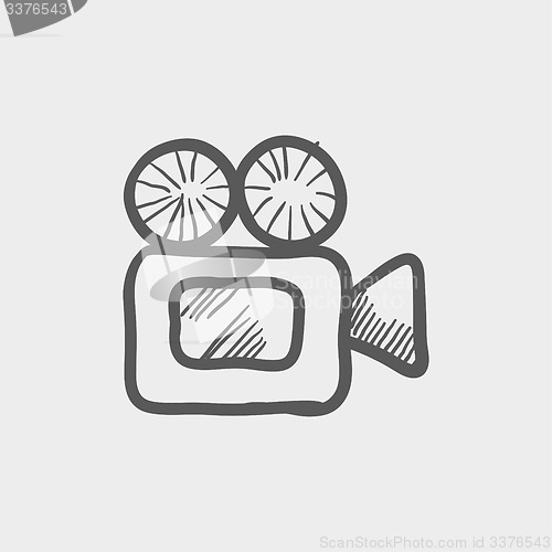 Image of Video camera sketch icon