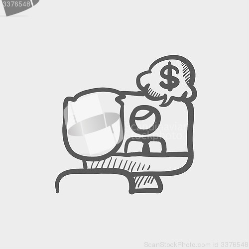 Image of Business discussion sketch icon