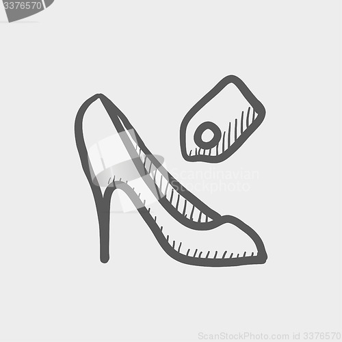 Image of Shoe with tag sketch icon