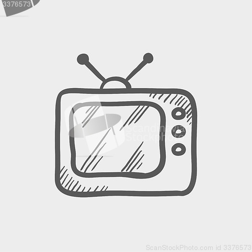 Image of Retro television sketch icon