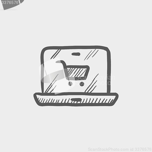 Image of Online shopping sketch icon