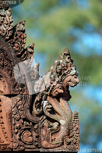 Image of Statue of mandapa at Banteay Sreiz, Cambodia