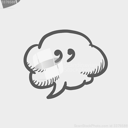 Image of Speech bubble sketch icon