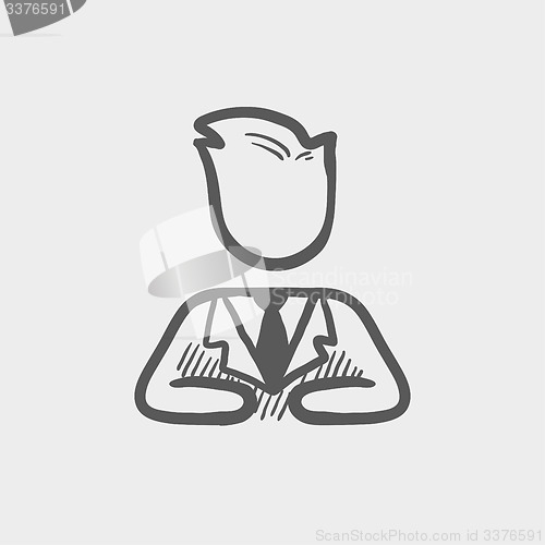 Image of Businessman relaxing sketch icon