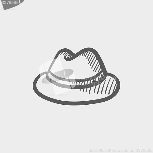 Image of Classic hat sketch icon