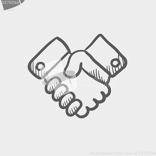 Image of Handshake sketch icon