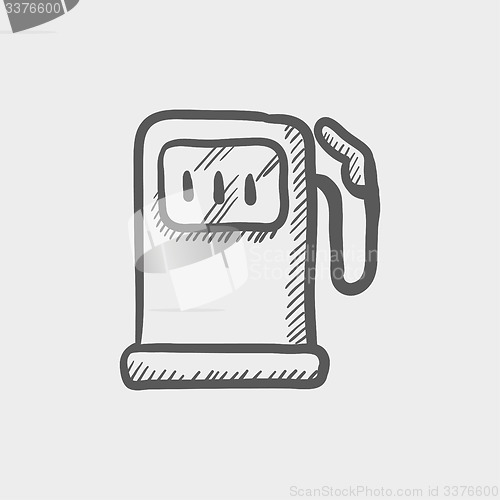 Image of Gasoline pump sketch icon