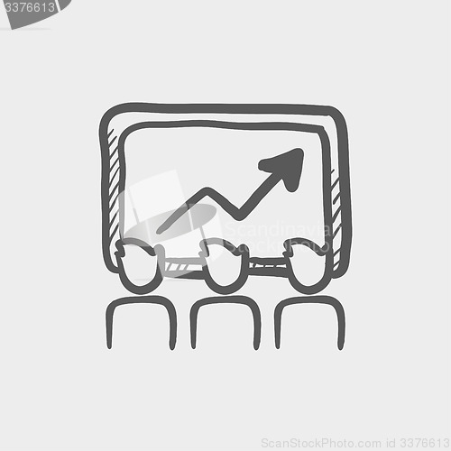 Image of Businees growth sketch icon