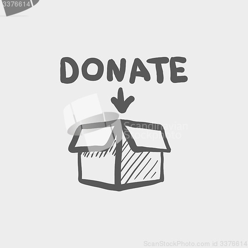 Image of Donation box sketch icon