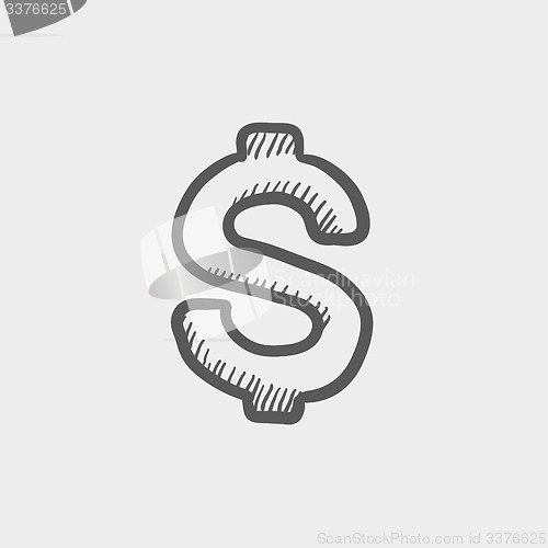 Image of Dollar symbol sketch icon