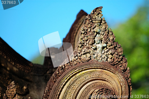 Image of Carving of gopura at Banteay Sreiz, Cambodia