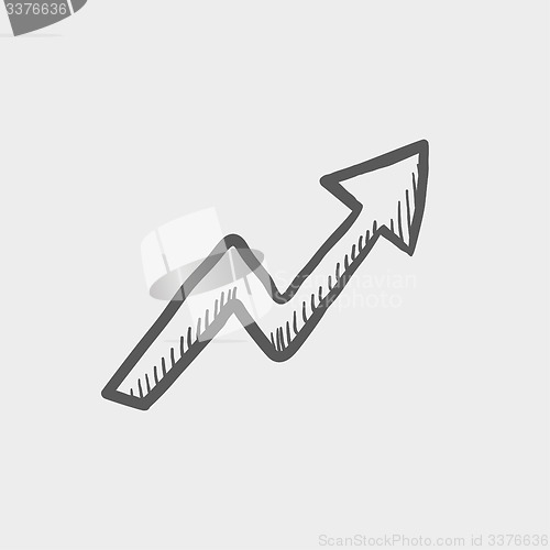 Image of Lightning arrow upward sketch icon