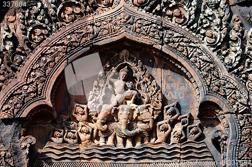 Image of Carving of mandapa at Banteay Sreiz, Cambodia