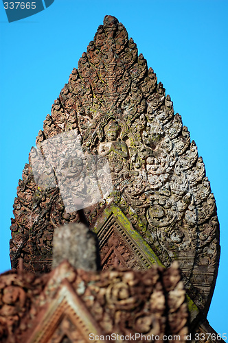 Image of Carving of mandapa top at Banteay Sreiz, Cambodia