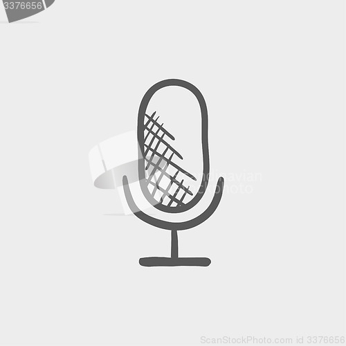 Image of Retro microphone sketch icon
