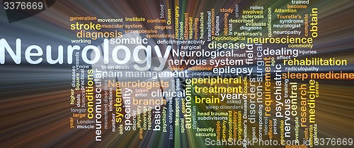 Image of Neurology background concept glowing