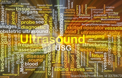 Image of Ultrasound background concept glowing