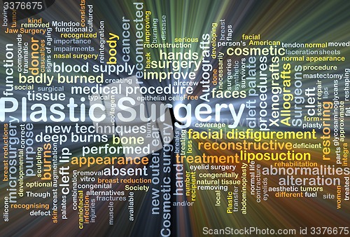 Image of Plastic surgery background concept glowing