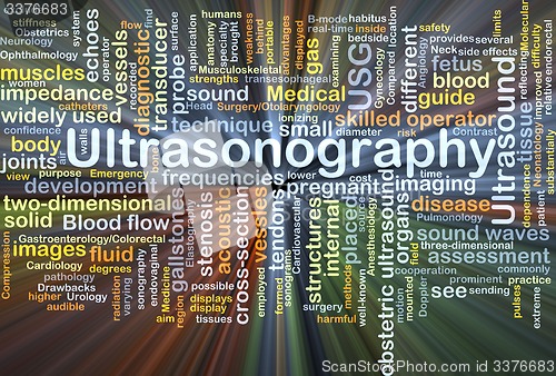 Image of Ultrasonography USG background concept glowing