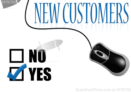 Image of New customers check mark