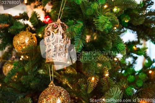 Image of Christmas tree closeup