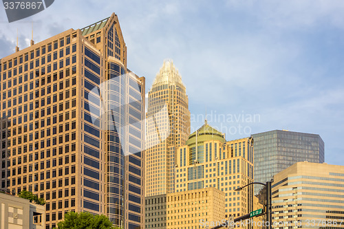 Image of charlotte north carolina city skyline from bbt ballpark