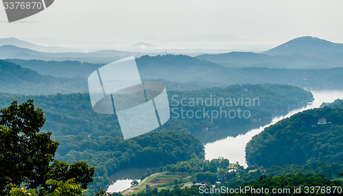 Image of scenery around lake lure north carolina