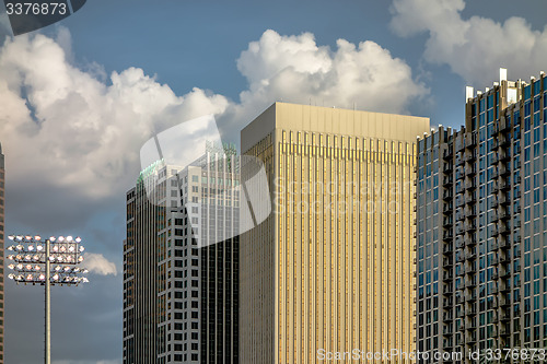 Image of charlotte north carolina city skyline from bbt ballpark