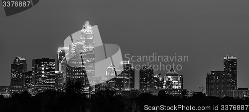 Image of charlotte north carolina night skyline