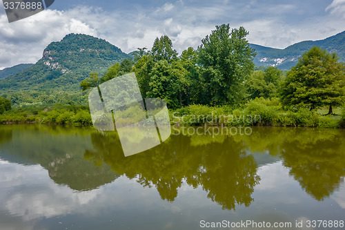 Image of lake lure and chimney rock landscapes