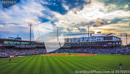 Image of charlotte north carolina city skyline from bbt ballpark