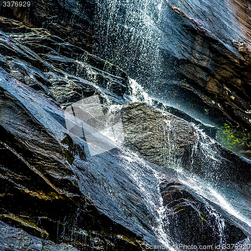 Image of hickory nut waterfalls during daylight summer